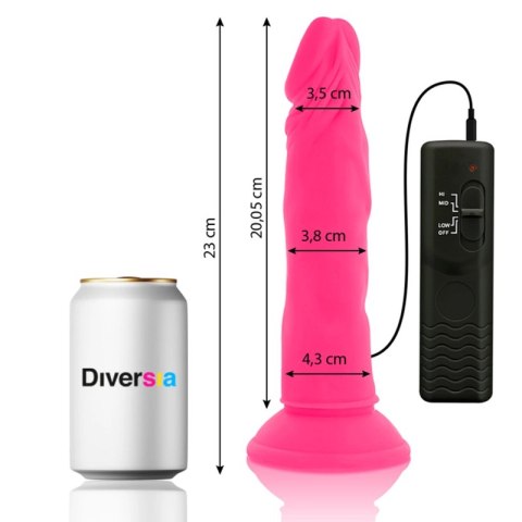 Diversia Flexible Pink Model 23 cm - Intymna Maszyna z Wibracjami i Przyssawką