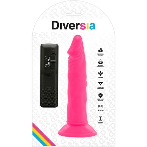 Diversia Flexible Pink Model 23 cm - Intymna Maszyna z Wibracjami i Przyssawką