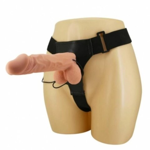 Baile Ultra System Intymny z Wibracją 24 cm Naturalny, Regulowane Szelki