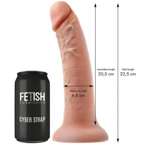 Fetish Submissive Cyber Strap L - Uprząż z pilotem WatchMe, silikon