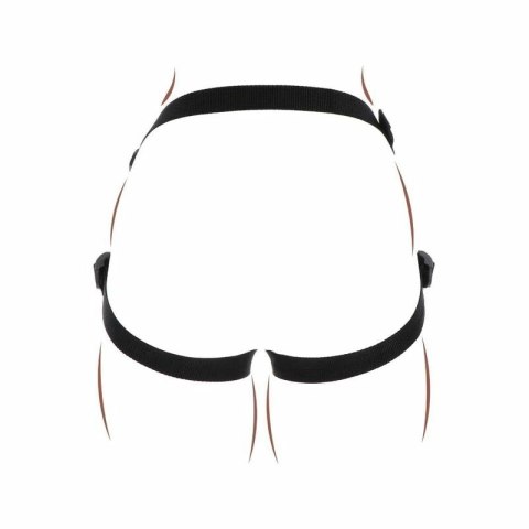 Get Real Uprząż z Regulowanymi Szelkami Czarna + 3 Pierścienie