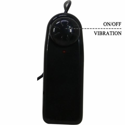 Pretty Love Starks uprząż z paskami, model wibracyjny 17,5 cm, jasny brąz