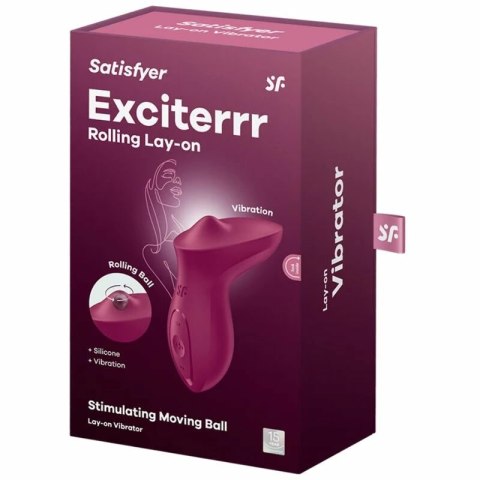 Satisfyer Exciterrr Model Lay-On Fuksja - Wibrująca Kulka, Wodoodporny