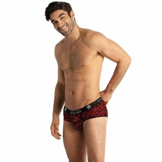 Anais Men Tribal Brief S czerwone figi z mikrofibry z motywem zwierzęcym