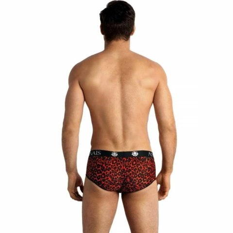 Anais Men Tribal Brief S czerwone figi z mikrofibry z motywem zwierzęcym
