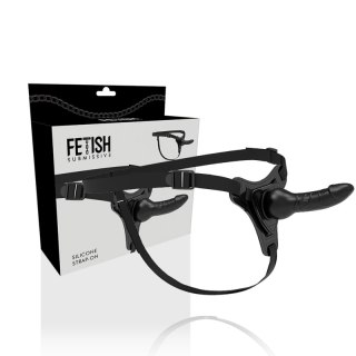 Fetish Submissive Uprząż z silikonowym aplikatorem 16 cm czarna