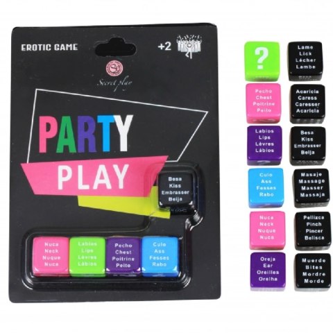 Secret Play Game Party - Gra Imprezowa z 5 Kostkami, wersje wielojęzyczne