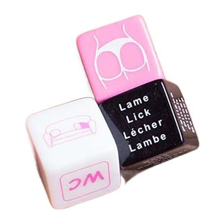 Secretplay Gra w 3 Kości ES/PT/EN/FR - Zestaw Akcji i Miejsc 3x16mm