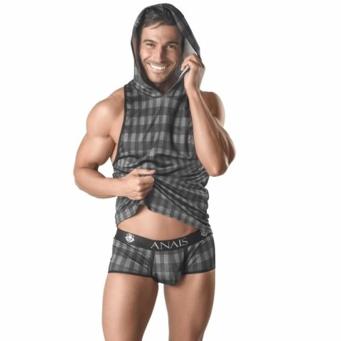 Anais Men Aegis T-shirt z kapturem szary melanż, dopasowany kroj