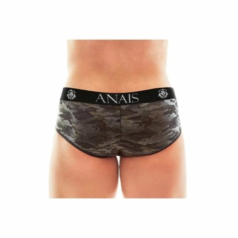 Anais Men Electro Brief S - sportowe slipy z mikrofibry, militarny wzor