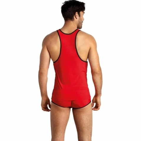 Anais Men Soul Top XL czerwony, miękka mikrofibra, bez rękawow