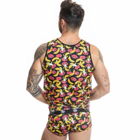 Anais Men Top Bananowy XL - bezrękawnik, lycra, wzor bananow