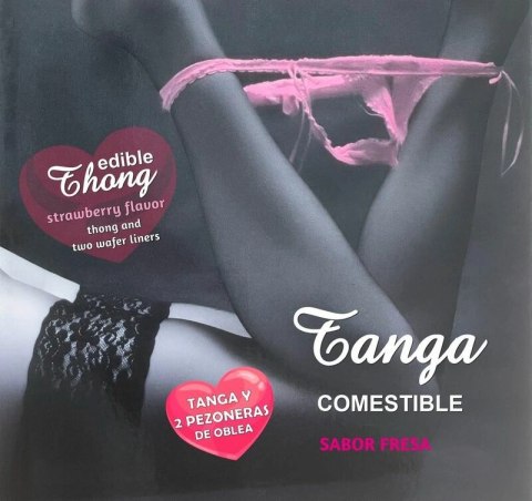 HotFlowers Zestaw Jadalnych Stringow i Nakładek Truskawkowych