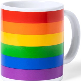 PRIDE Kubek ceramiczny z flagą LGBT w ozdobnym pudełku kraft 330 ml
