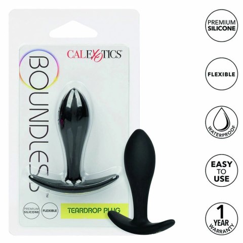 CalExotics Boundless Slim Plug silikonowy model smukły 7,5x2 cm czarny