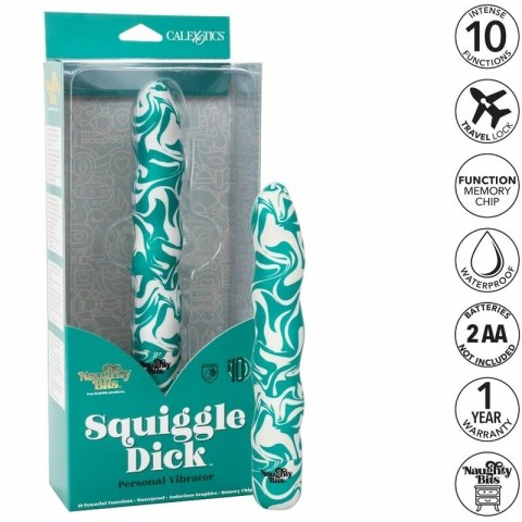 CalExotics Naughty Bits Squiggle Dick silikonowy model wibracyjny 15,3 cm