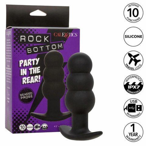 CalExotics Rock Bottom Beaded czarna sonda analna 10 trybow silikon USB