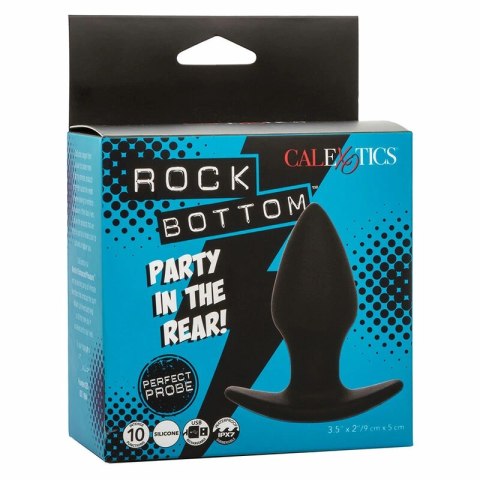 CalExotics Rock Bottom Perfect Plug 10 Trybow Wibracji Czarny Silikon