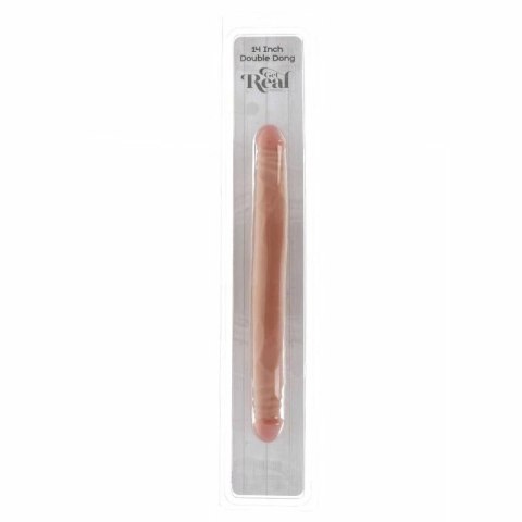Get Real Double Dong 35 cm - elastyczny model anatomiczny, kolor skora