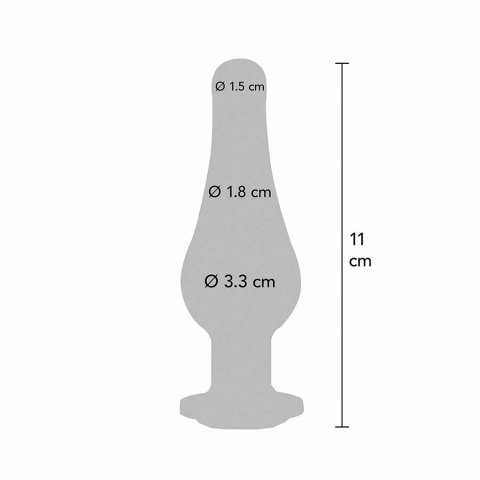 ToyJoy Twilight Bum Bijou Medium - aluminiowy korek z kolorowym kryształem