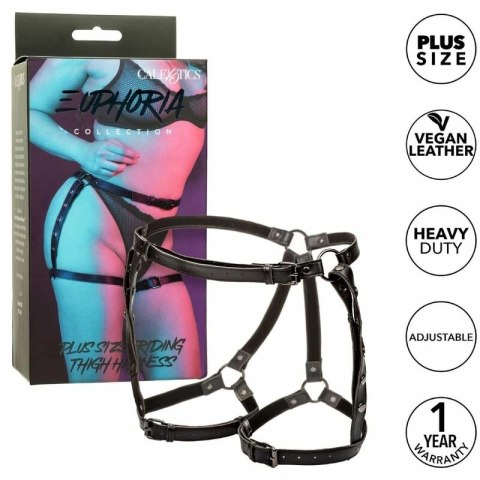 CalExotics Euphoria Multi Chain uprząż na udo Plus Size welur/skora