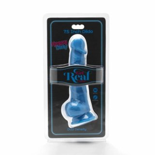 Get Real Happy Dicks 19 cm model z niebieskimi detalami, przyssawka
