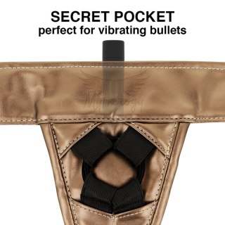 MYTHOLOGY Fantasy Harness L/XL brązowy - regulowane szelki wegańskie