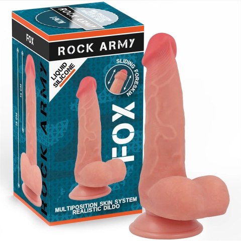 Rockarmy Liquid Silicone Fox 19 cm - model silikonowy z przyssawką