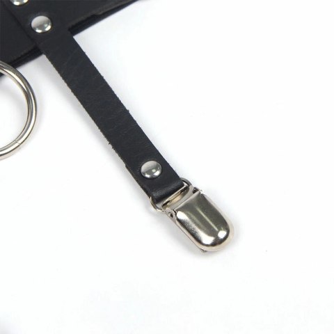 Subblime 953744 Skorzana Podwiązka Punk Czarna Regulowana One Size