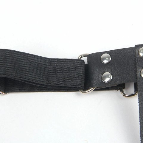Subblime 953744 Skorzana Podwiązka Punk Czarna Regulowana One Size