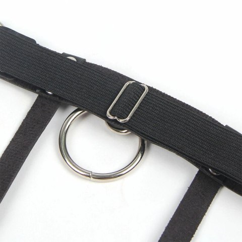 Subblime 953744 Skorzana Podwiązka Punk Czarna Regulowana One Size