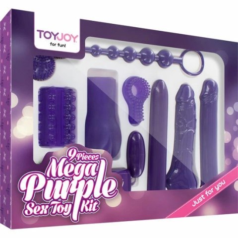 ToyJoy Mega Fioletowy Zestaw 9w1 - Wielofunkcyjny Komplet z Akcesoriami