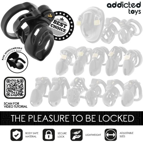 Addicted Toys Locked Eternal Lock system kontroli 9 cm, 4 pierścienie