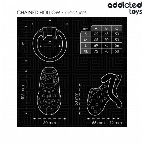 Addicted Toys Locked system zabezpieczający z łańcuchem 10,5 cm