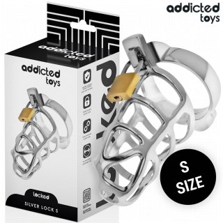 Addicted Toys Silver Lock S - metalowy system kontroli intymnej, rozmiar S