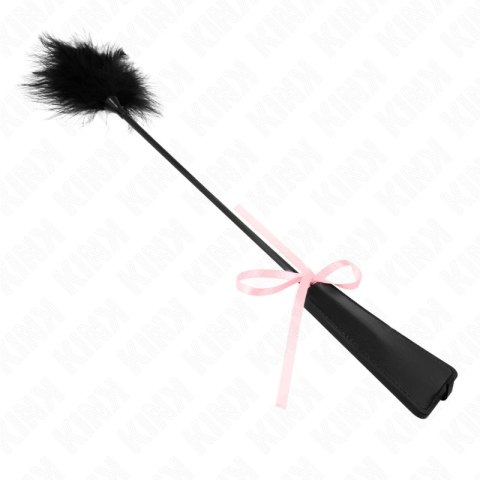 KINK Duster z Piorkiem i Rożową Kulą, Wstążkowy, 49 cm
