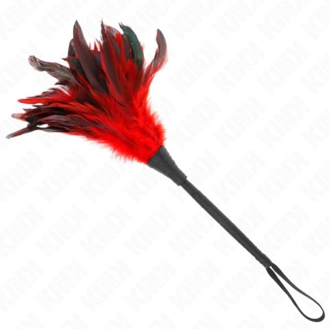 KINK Feather Duster Red - Laska z Czerwonym Piorem 36 cm