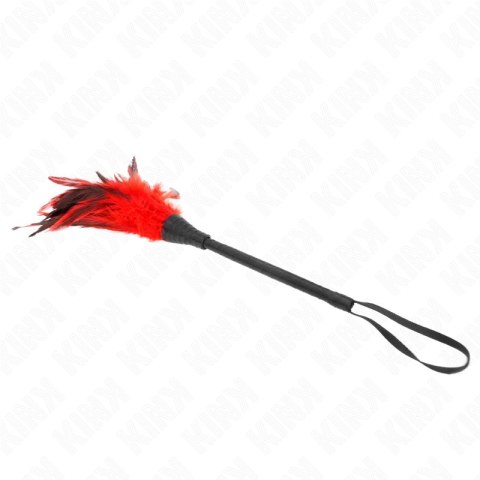 KINK Feather Duster Red - Laska z Czerwonym Piorem 36 cm