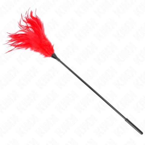 KINK Red Feather Duster 45 cm - Elegancki Model do Delikatnej Stymulacji