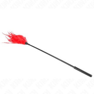 KINK Red Feather Duster 45 cm - Elegancki Model do Delikatnej Stymulacji