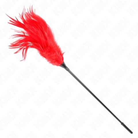KINK Red Feather Duster 45 cm - Elegancki Model do Delikatnej Stymulacji