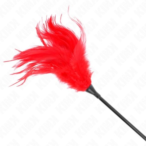 KINK Red Feather Duster 45 cm - Elegancki Model do Delikatnej Stymulacji