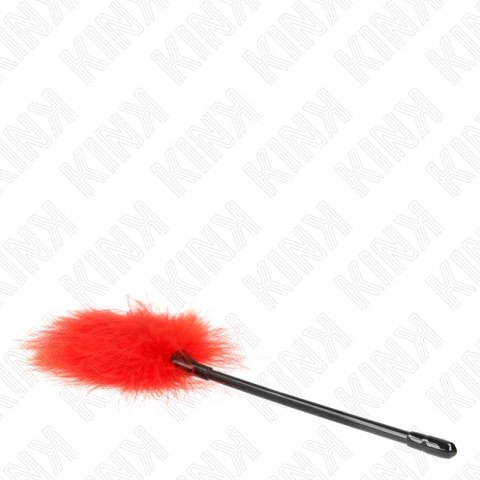 KINK Red Feather Duster Laska 27 cm - Akcesorium do Zestawow Bondage