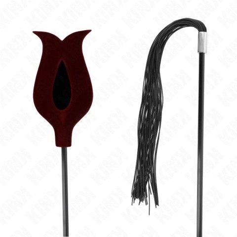 KINK Silikonowy Bicz Roża 45 cm - stylowy akcent, trwały materiał