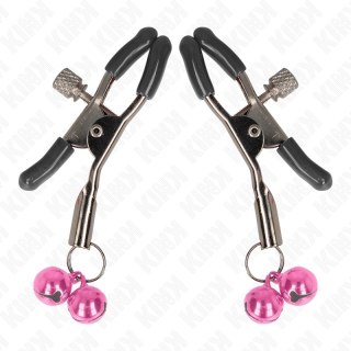 KINK Zacisk Podwojny na Sutki Rożowy 6 cm - Regulowany, Metalowo-Silikonowy