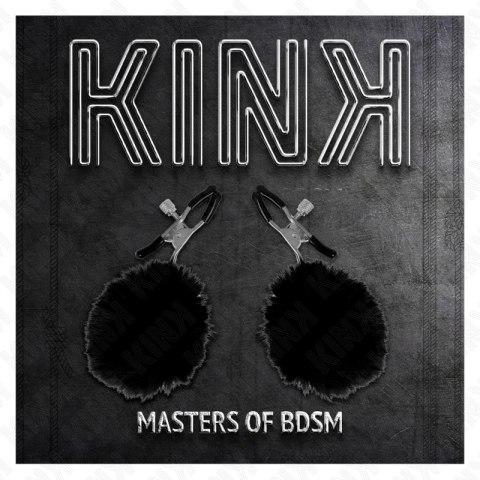 KINK Zacisk kulkowy ze sztucznego futra czarny 6 cm - komfortowy, regulowany