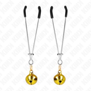 KINK Zaciski na sutki cienkie złote 7 cm - precyzyjna regulacja, metal