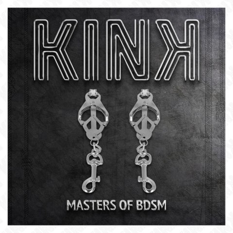 KINK Zaciski z haczykami srebrne - metalowe klamry regulowane