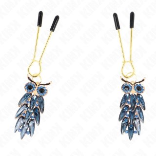 KINK Zawieszka Sowa - Zaciski dekoracyjne z łańcuszkiem 6 cm