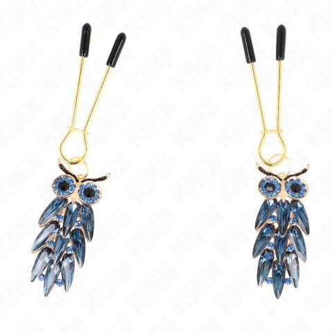 KINK Zawieszka Sowa - Zaciski dekoracyjne z łańcuszkiem 6 cm